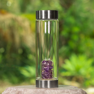 Amethyst Crystal Dome Water Bottle