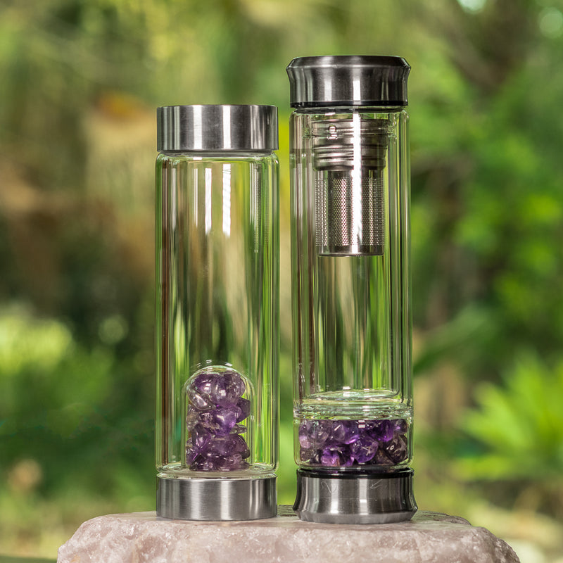 Amethyst Crystal Dome Water Bottle