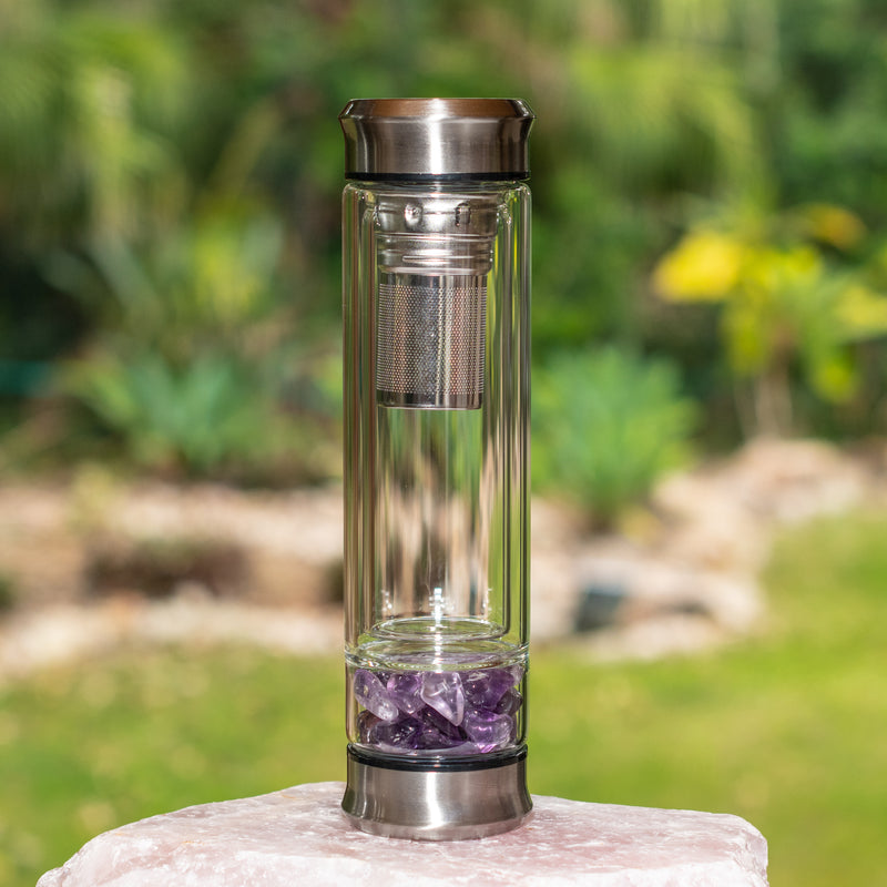 Amethyst Double Walled Glass Tea Infuser