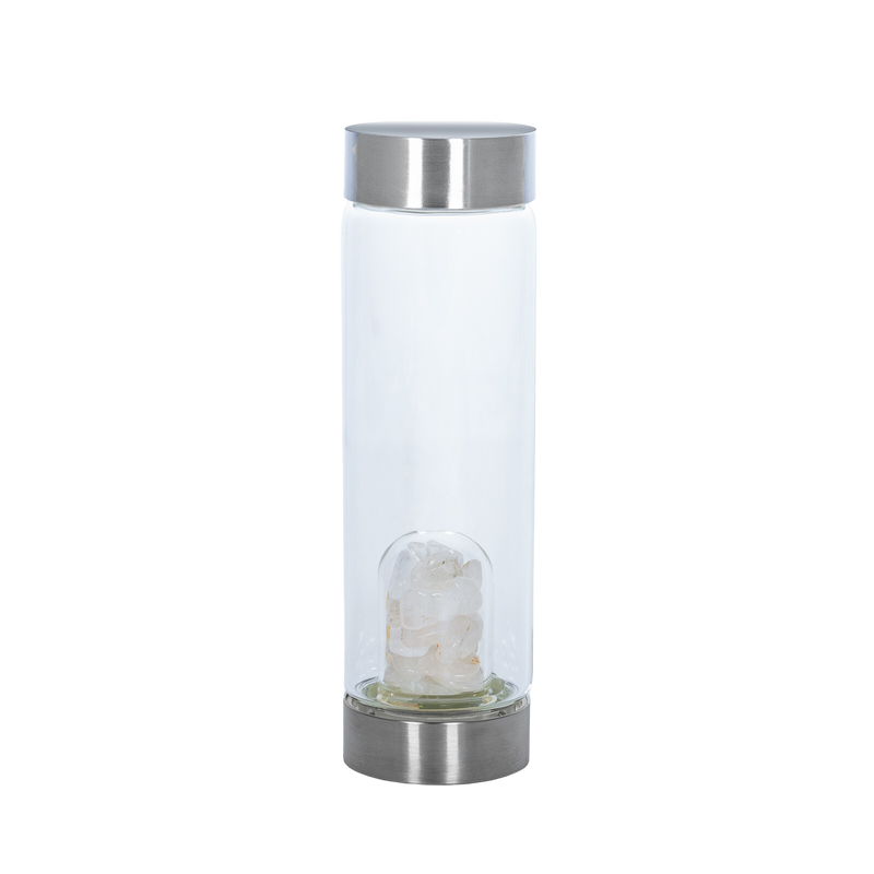 Clear Quartz Dome Shaped Water Bottle